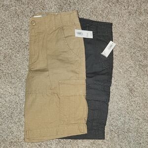 Men's Cargo Shorts - Black and Tan